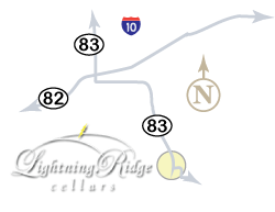 Map to Lightning Ridge Cellars in Elgin, AZ